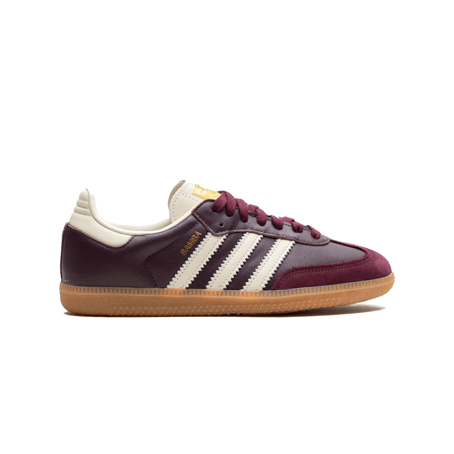adidas Samba OG MaroonCore WhiteGold Metallic sneakers