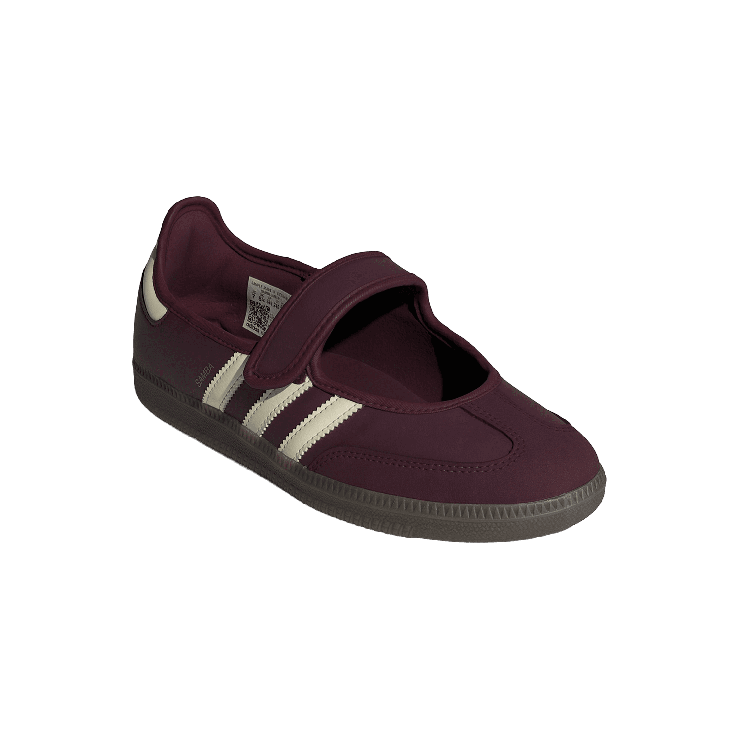 adidas Originals Samba mary jane sneakers in dark red — 3